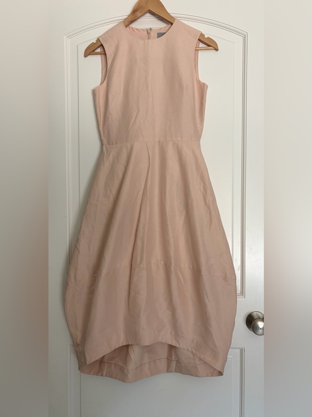 COS Beige Pink Cotton Silk Blend Cocoon Dress Size 4 EUR 34